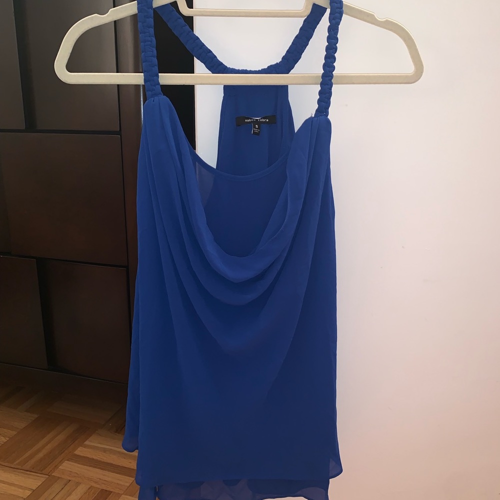 Braided blue top